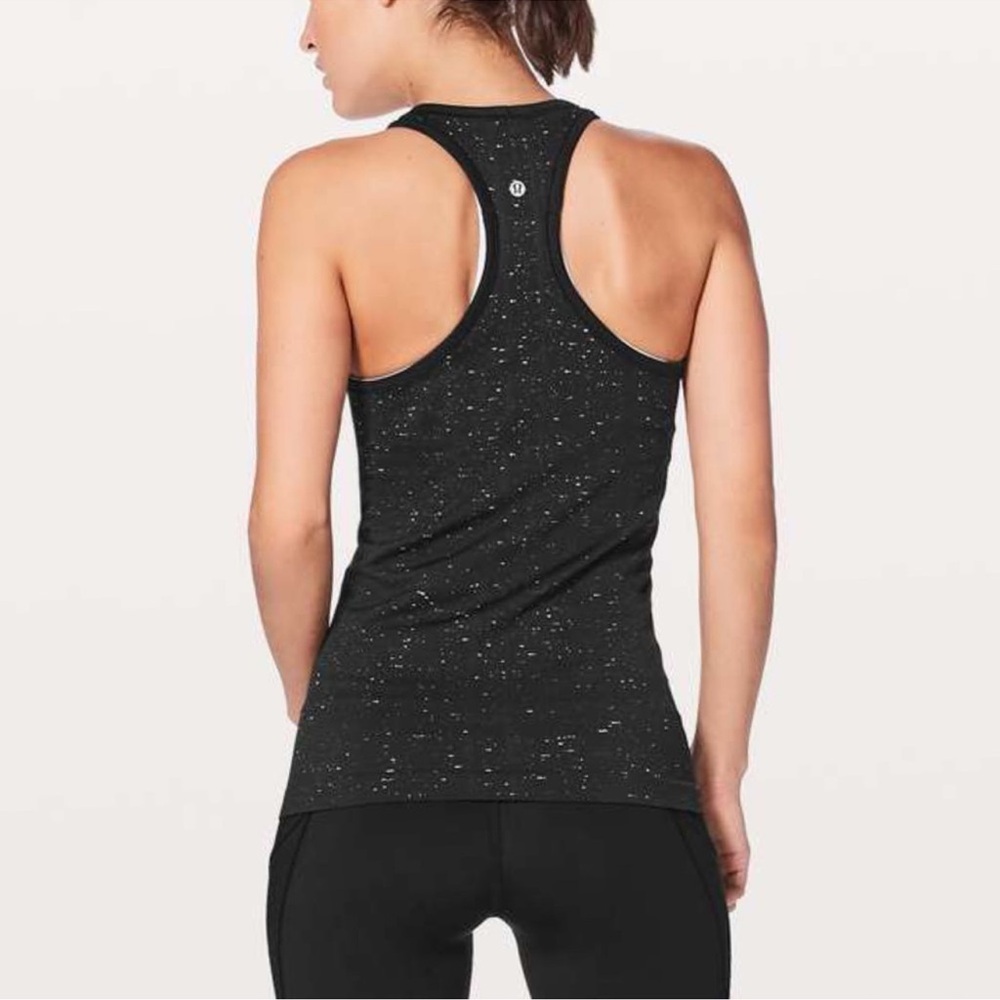 Lululemon Swiftly Tech Racerback Tank Black/White Speckle SZ 6 NWOT Condition - Picture 3 of 10